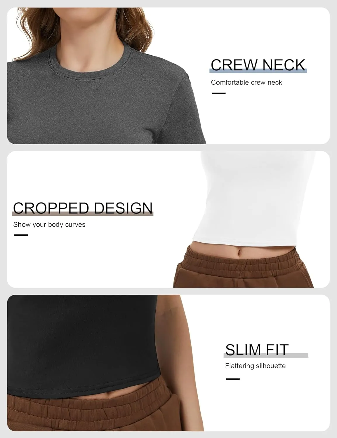 1/4 Pack Women's Workout Shirts Compression Short Sleeve Crew Neck Running Yoga Gym Athletic Fitted Crop T-Shirts Top