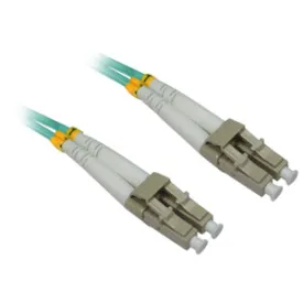 4Xem 3M Aqua Multimode Lc To Lc 50/125 Duplex Fiber Optic Patch Cable