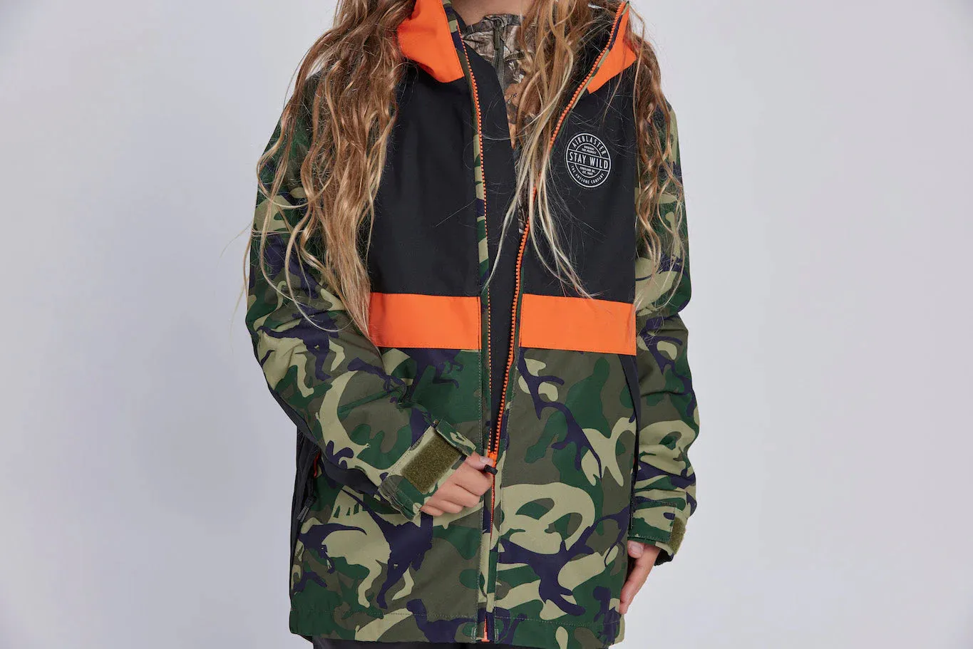 Airblaster Trencher Full Zip Jacket Youth 2024 OG Dinoflage
