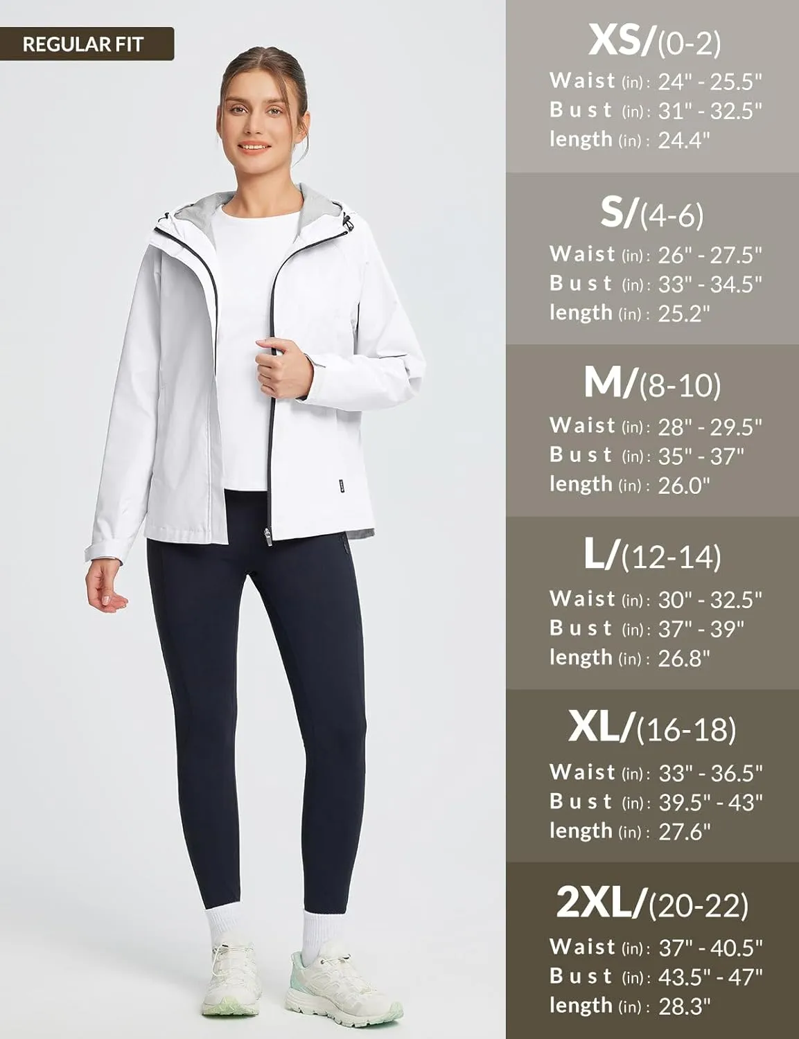 baleaf Womens Rain Jacket Waterproof Lightweight Hooded Windbreaker Hiking Traveling Outdoor Raincoat