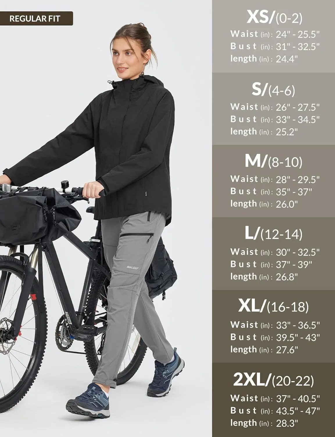 baleaf Womens Rain Jacket Waterproof Lightweight Hooded Windbreaker Hiking Traveling Outdoor Raincoat