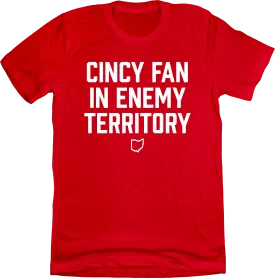 Cincy Fan in Enemy Territory Red with White Ink