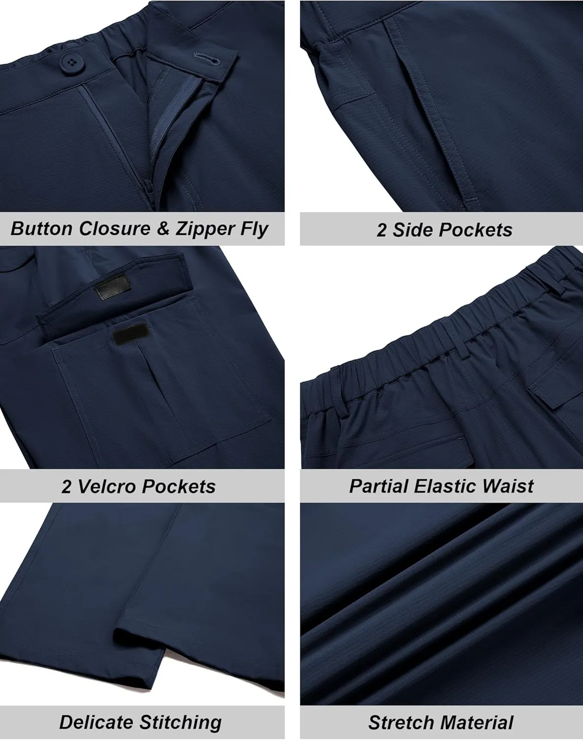 COOFANDY Men's Casual Pants Lightweight Hiking Cargo Pants Stretch Outdoor Work Pant with Multi Pockets