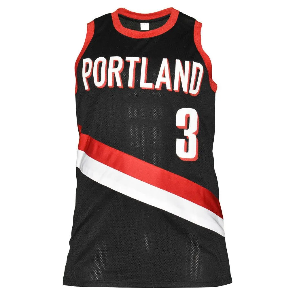 Damon Stoudamire Signed Portland Black Basketball Jersey (Beckett)