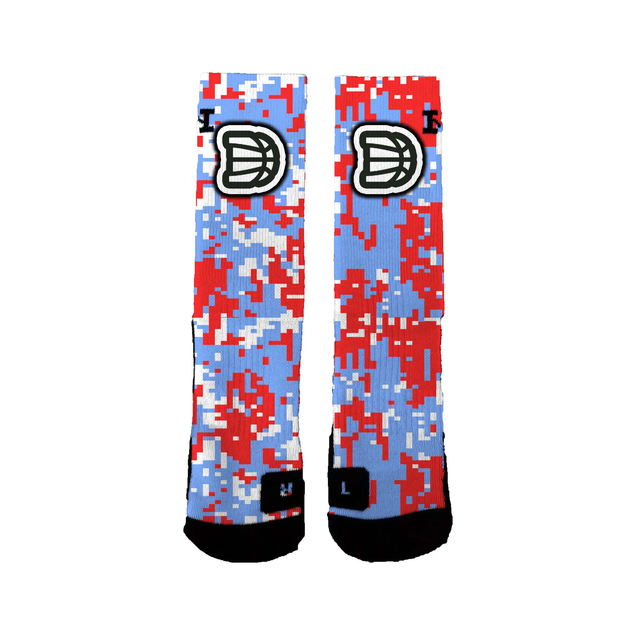 Darting Basketball Academy Youth Foundation (kk) Digital Camo Socks