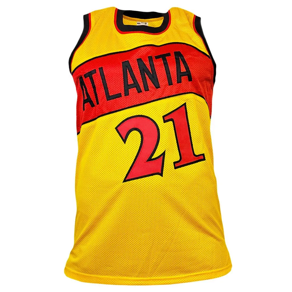 Dominique Wilkins Signed Atlanta Yellow Basketball Jersey (JSA)