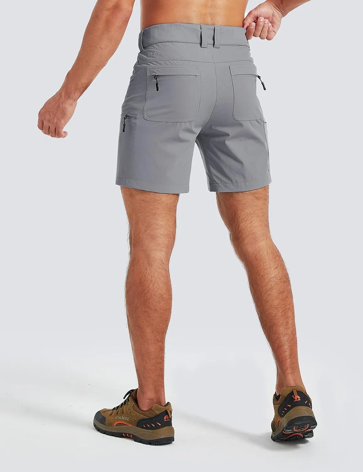 FitsT4 Sports Men's Hiking Cargo Shorts 7 Inch Inseam Quick Dry Outdoor Golf Shorts Casual Work Fishing with 6 Pockets