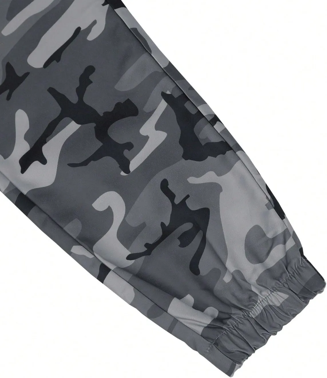 Floerns Men's Camo Print Drawstring Waist Cargo Pants Flap Pocket Side Sweatpants Workout Joggers