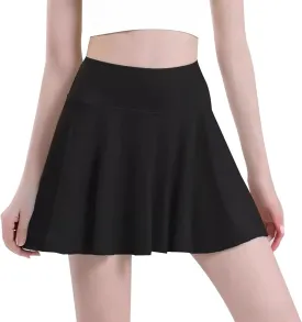 Jastore Kids Girls Tennis Skirts Athletic Skorts Inner Shorts High Waisted Sports Golf Running Skirt