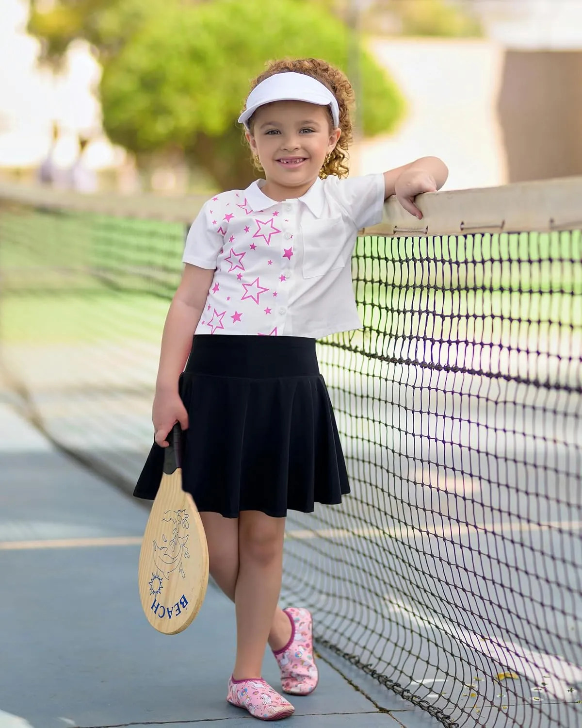 Jastore Kids Girls Tennis Skirts Athletic Skorts Inner Shorts High Waisted Sports Golf Running Skirt