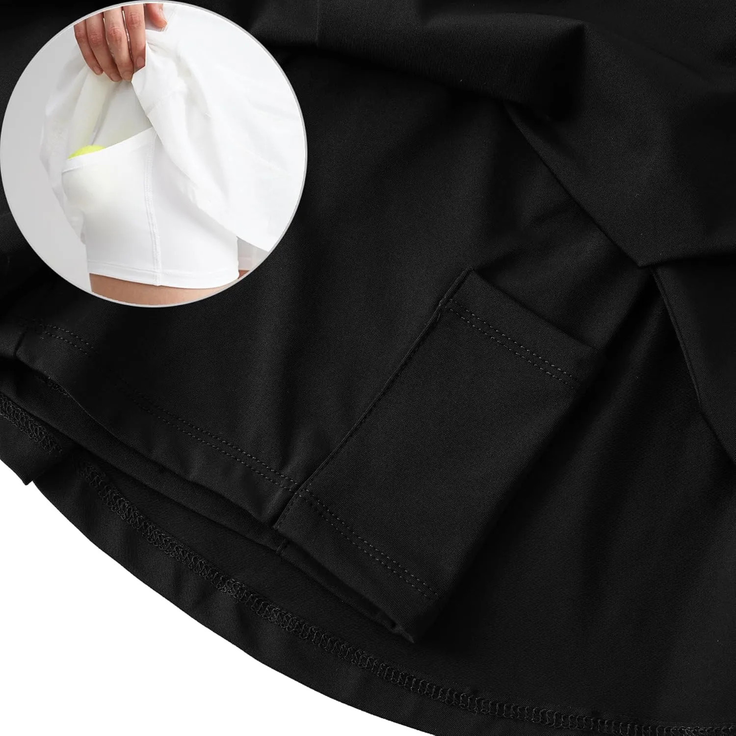 Jastore Kids Girls Tennis Skirts Athletic Skorts Inner Shorts High Waisted Sports Golf Running Skirt