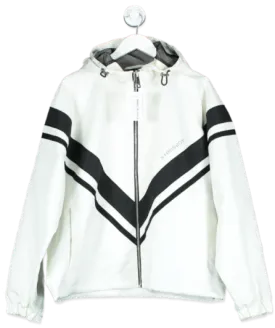 KHRISJOY Multicoloured Cream Jacket With Black Diagonal Stripes UK M