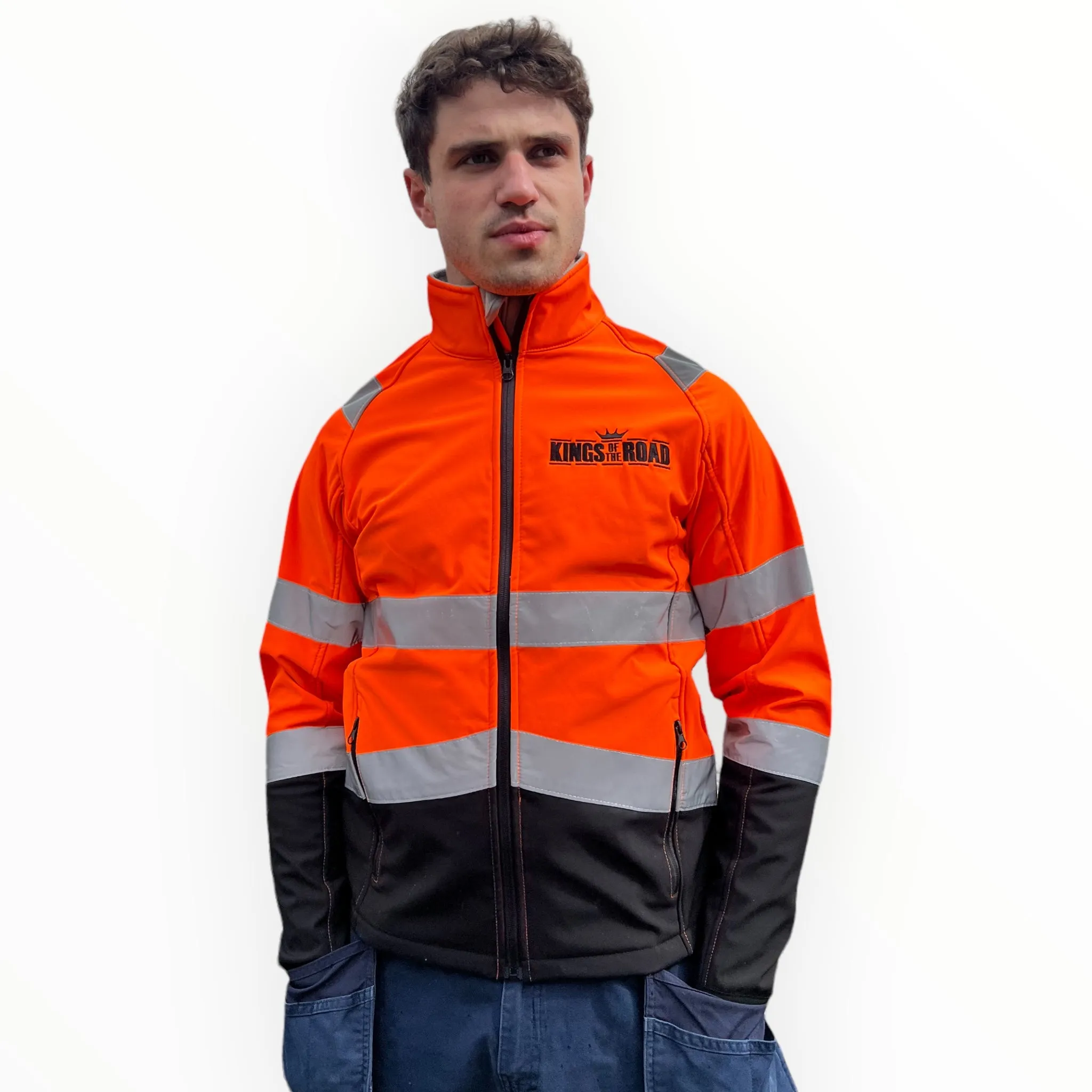 Kings Orange Hi-Vis Softshell Jacket