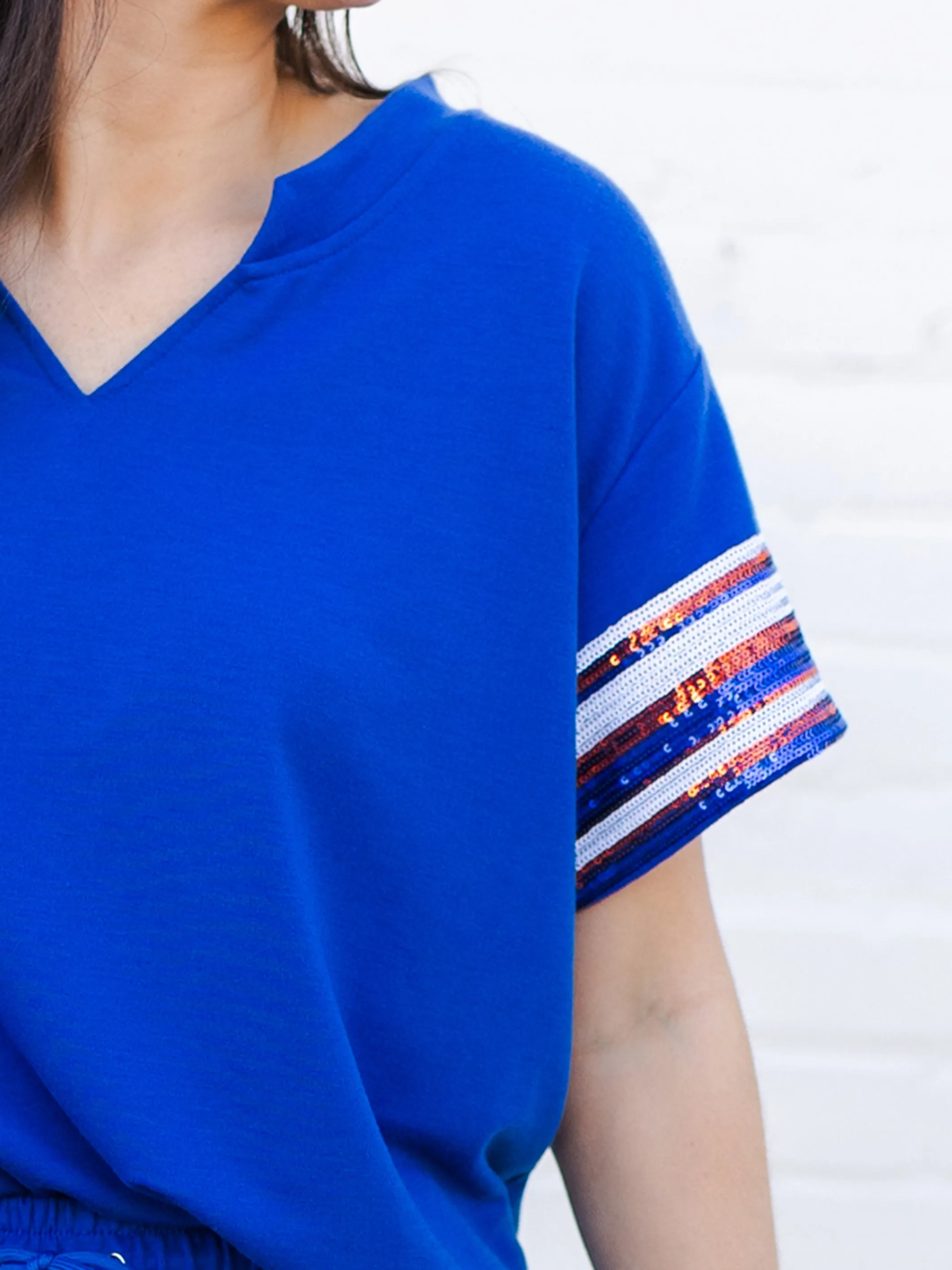 Lauren Top | Blue   Orange