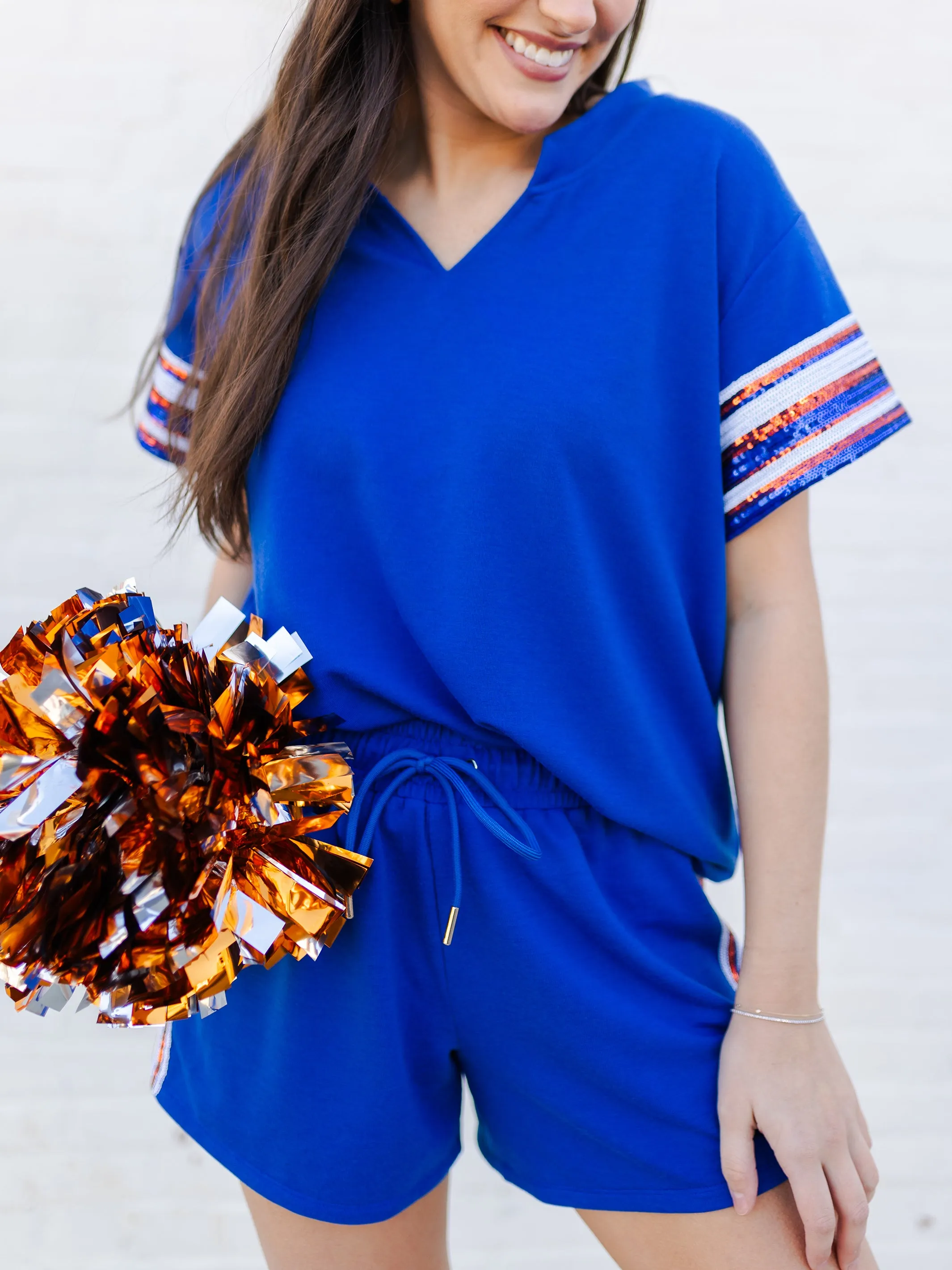 Lauren Top | Blue   Orange
