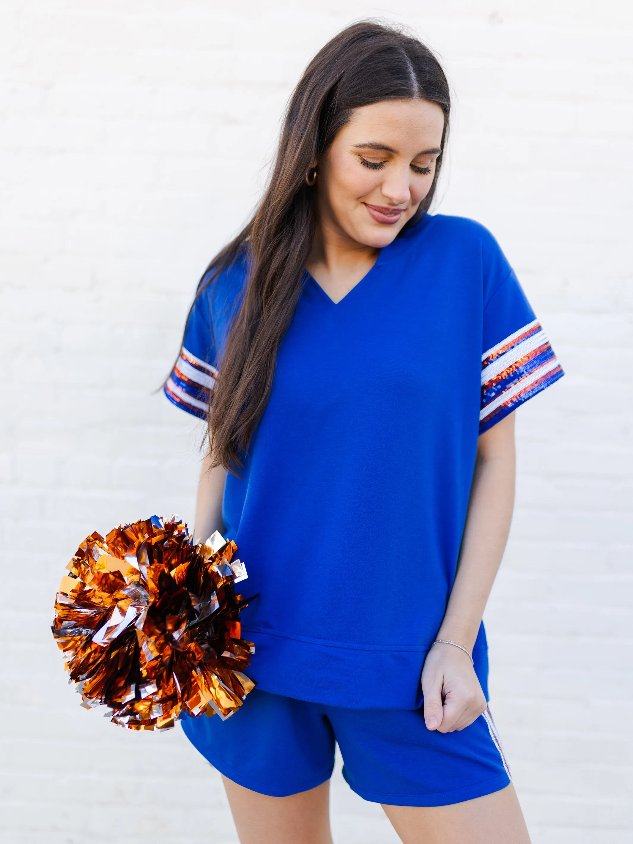 Lauren Top | Blue   Orange