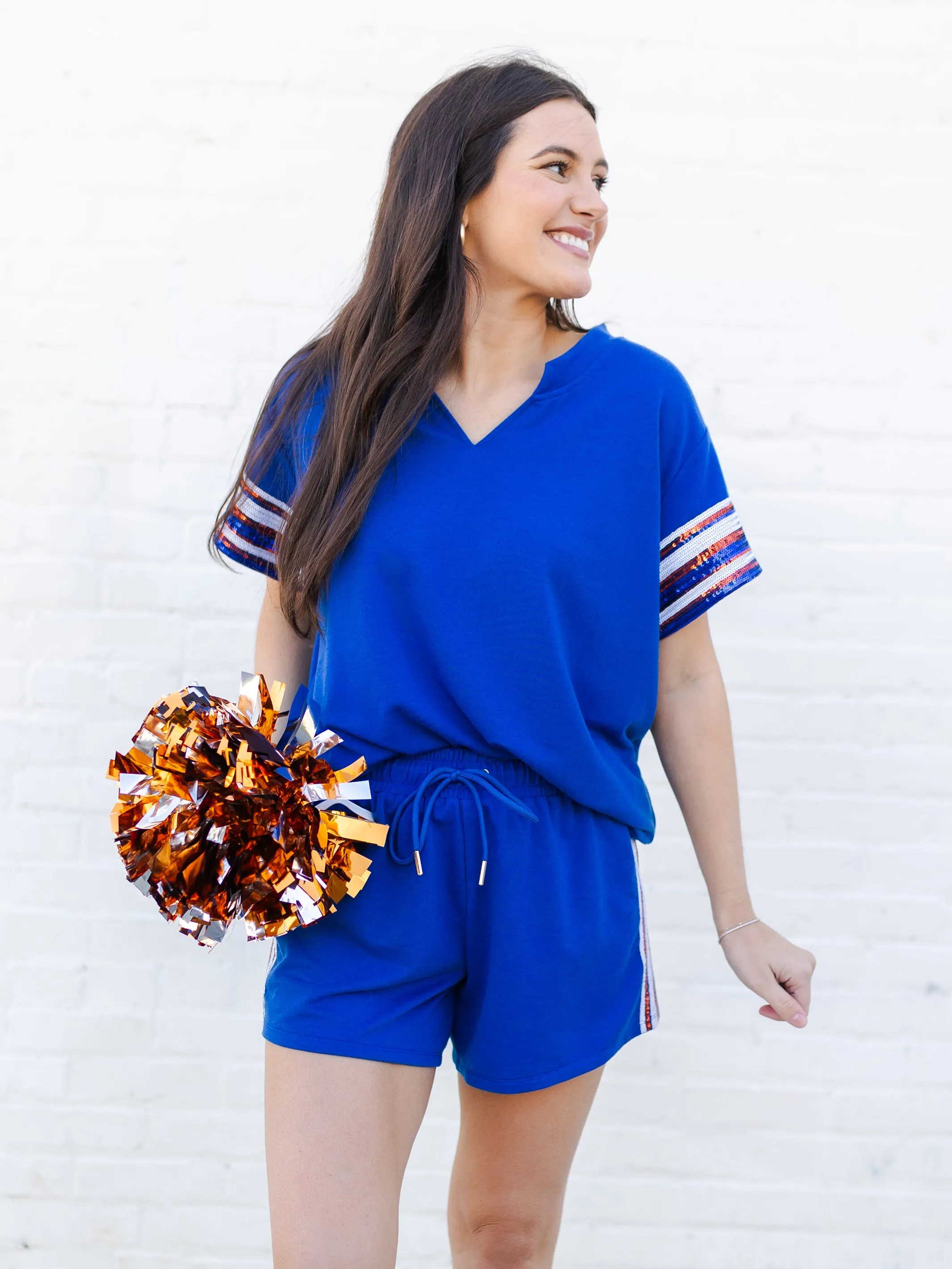 Lauren Top | Blue   Orange
