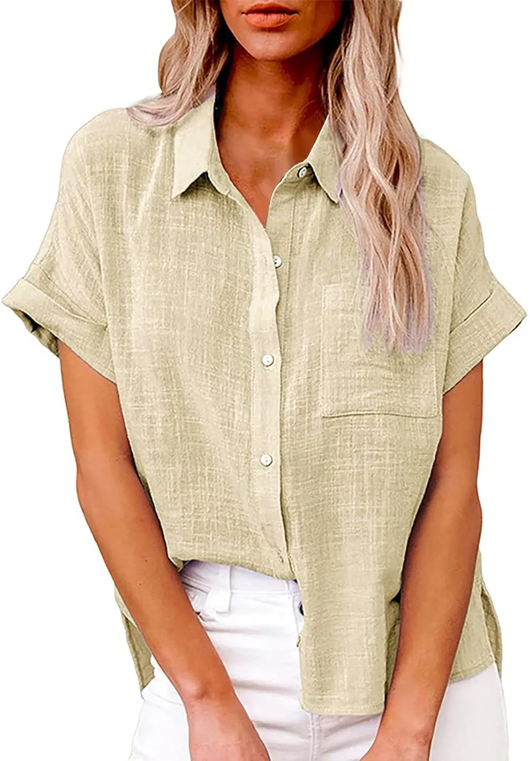 Linen Shirts for Women Print Natural Autumn Fragrant Fabric Shirt Blue Shirts for Women Oversized Button Down Shirts