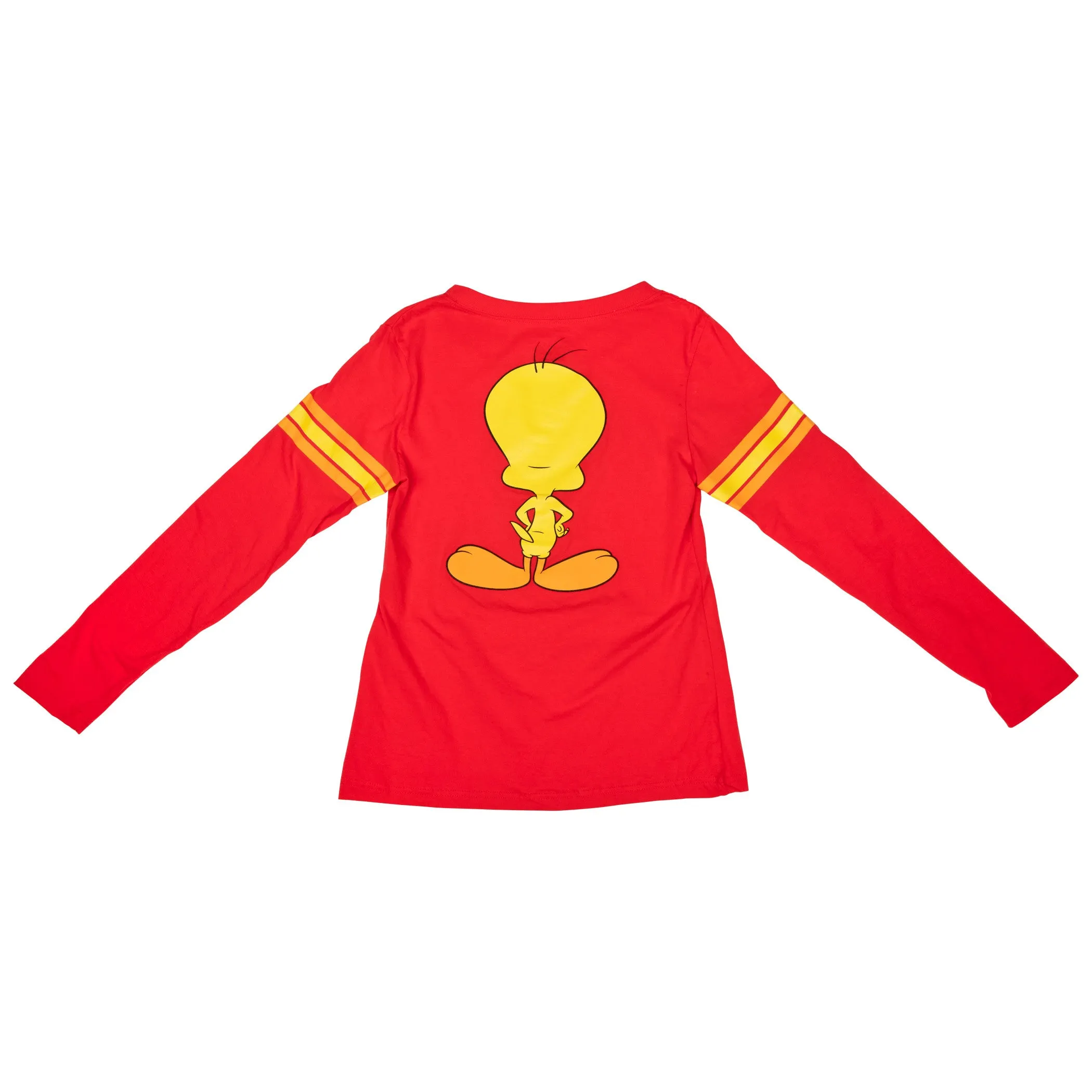 Looney Tunes Tweety Bird Frustration Face Juniors Long Sleeve T-Shirt