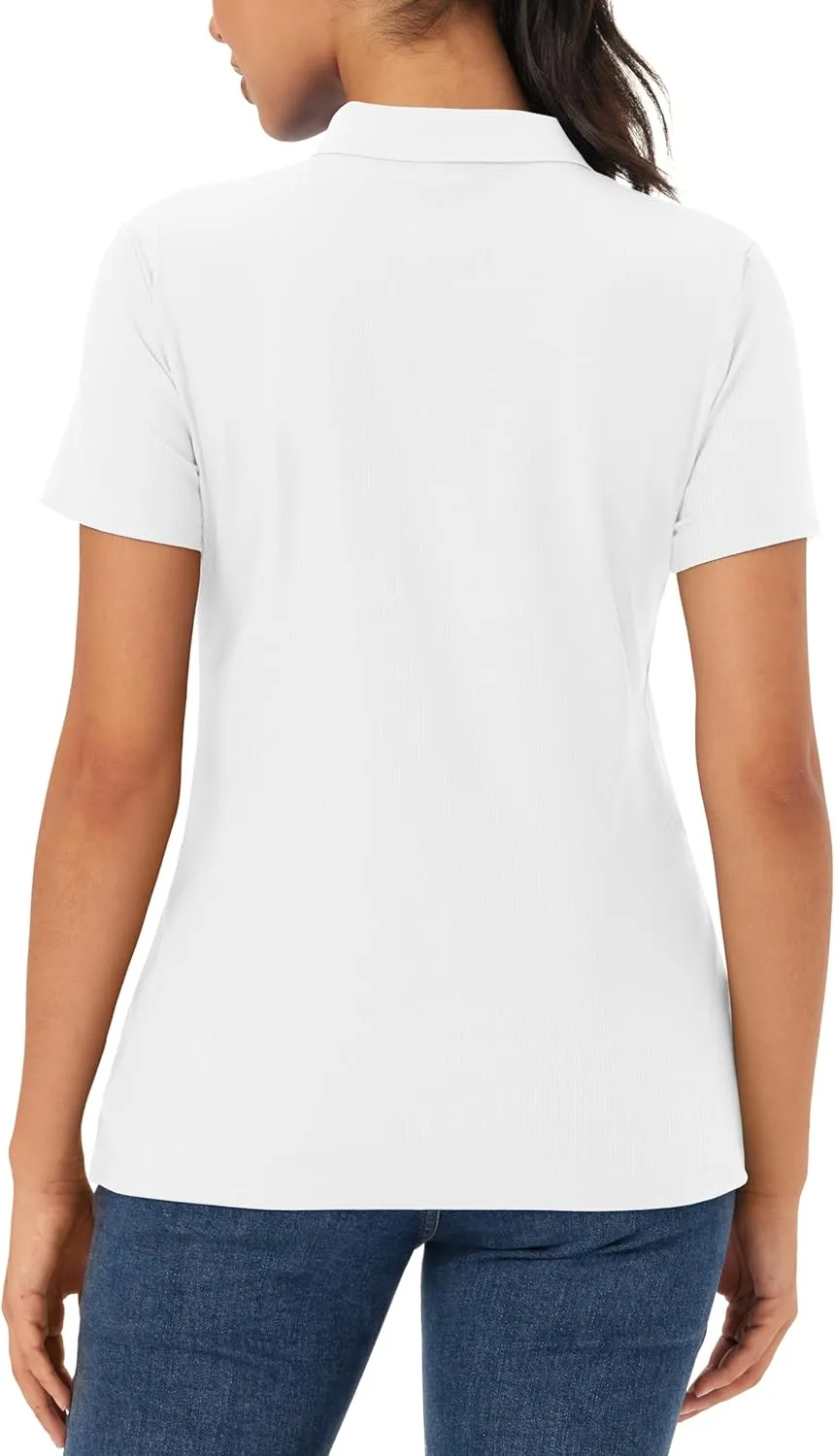 MAGCOMSEN Women's Golf Polo Shirts Short Sleeve Collared Quick-Dry Moisture Wicking T-Shirt Workout Athletic Tennis Tops