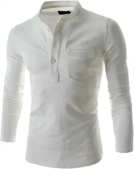 Maryia Men's Thick Henley Shirt Winter Warm Thermal Long Sleeve Button Down Raglan Lightweight Quick Dry Casual Tops