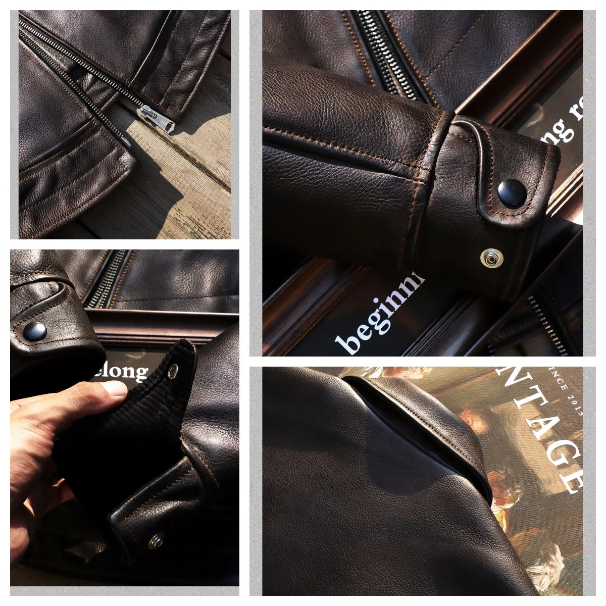 Men's 1930s Moto Leather Jacket