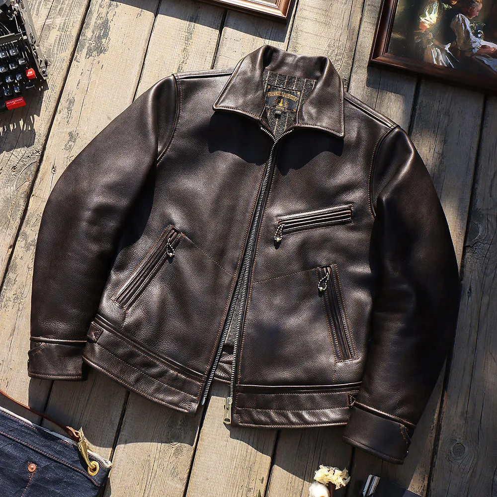Men's 1930s Moto Leather Jacket