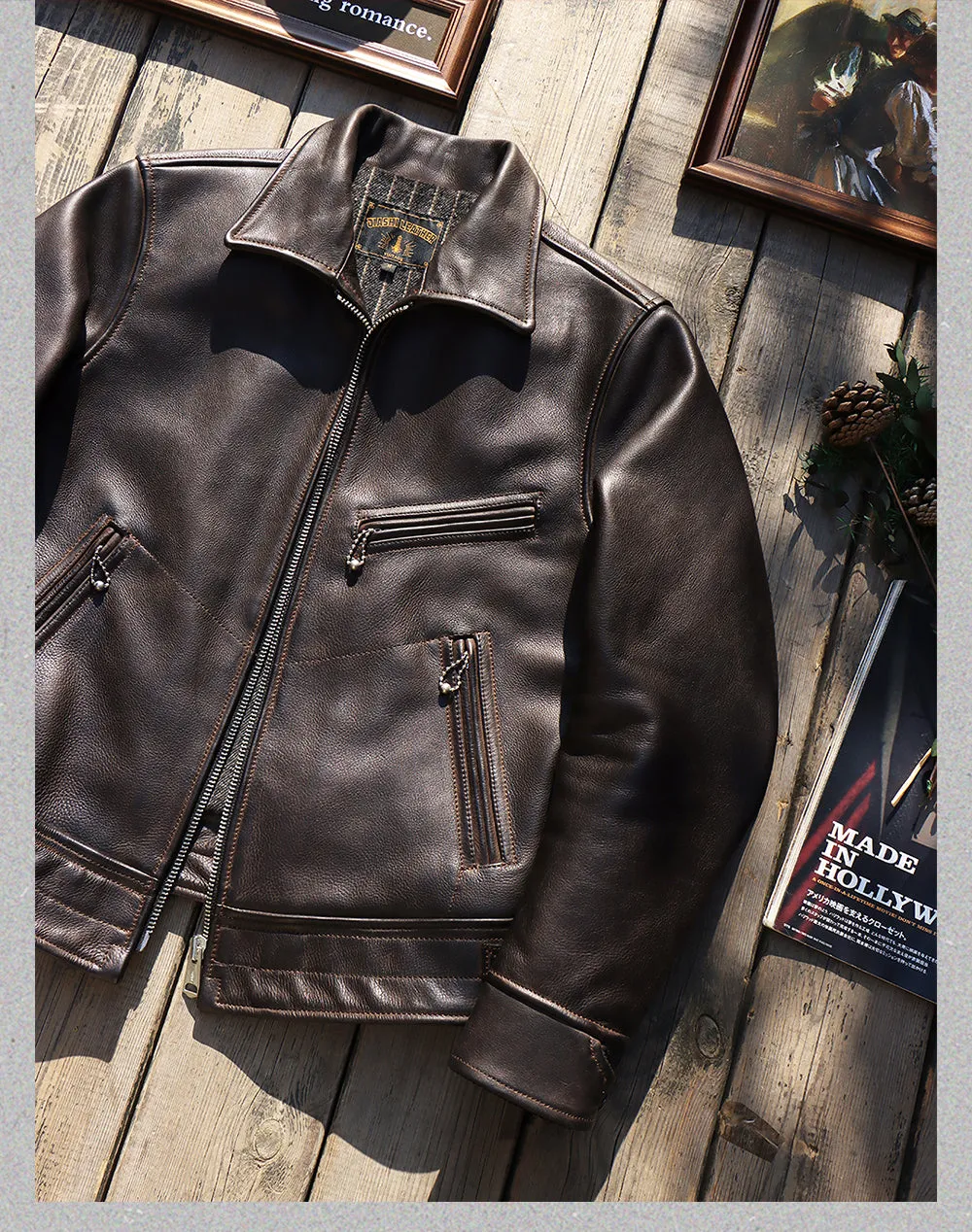 Men's 1930s Moto Leather Jacket