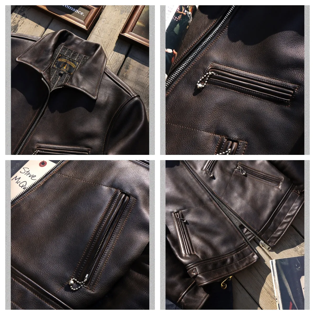 Men's 1930s Moto Leather Jacket
