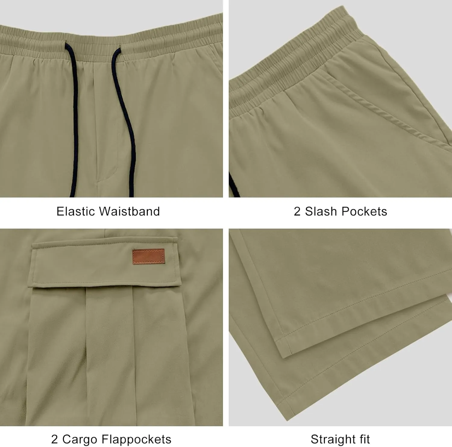 Men's Casual Cargo Sweatpants Waist Drawstring Joggers Tactical Loose Fit Pants for Men with Multi Pockets