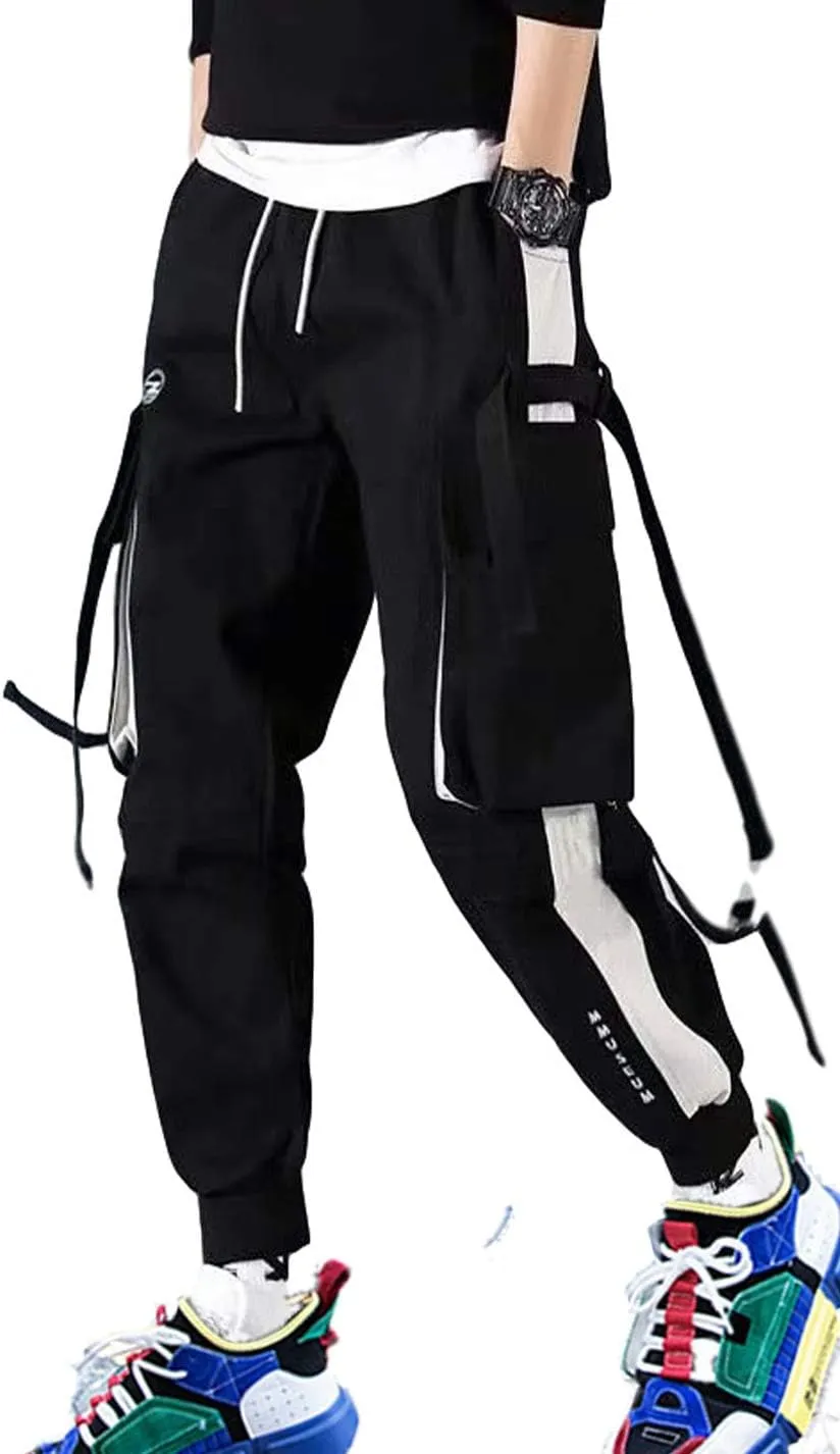 Men's Jogger Pants Punk Cargo Baggy Techwear Streetwear Hip Hop Couple Women Unisex Sports Casual Pants