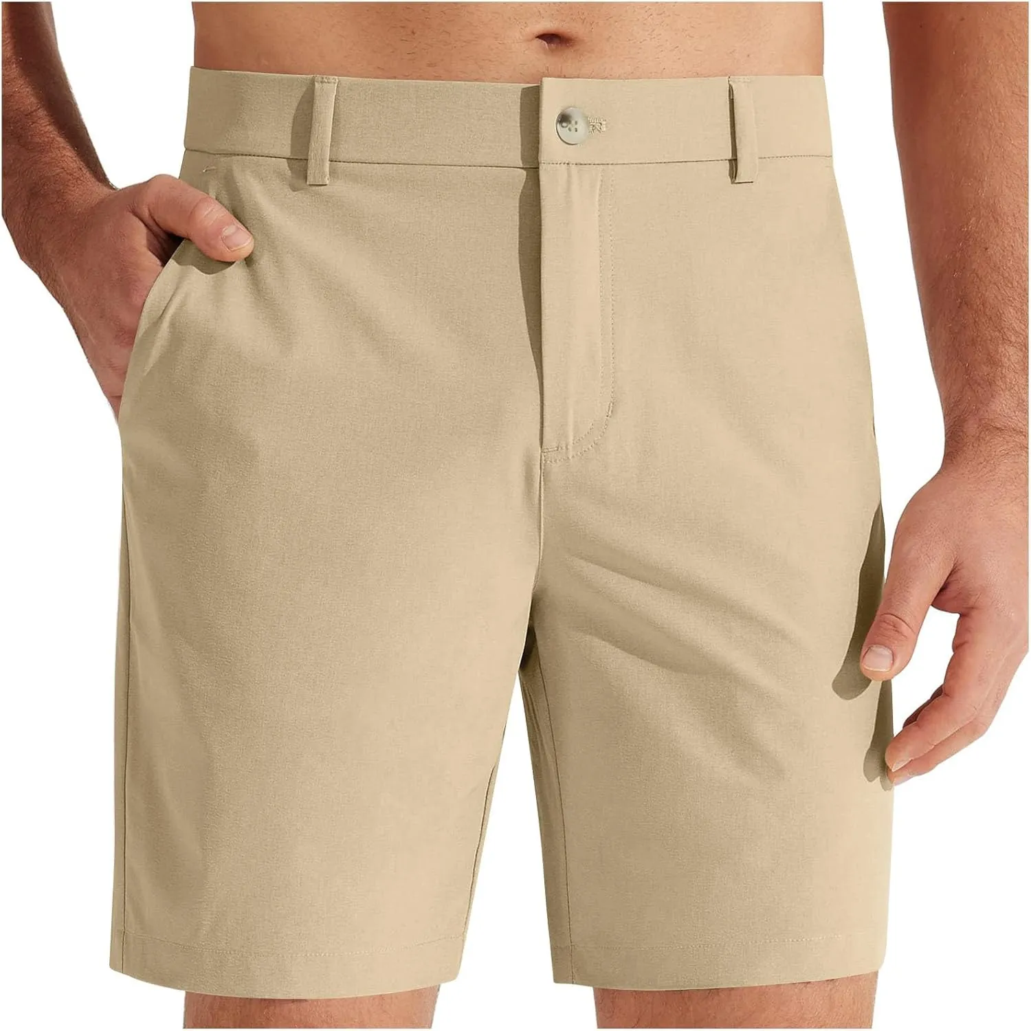 Mens Stretch Golf Shorts Lightweight Stretch Quick Dry Flat Front Short Casual Comfy Work Hiking Athletic Dress Short