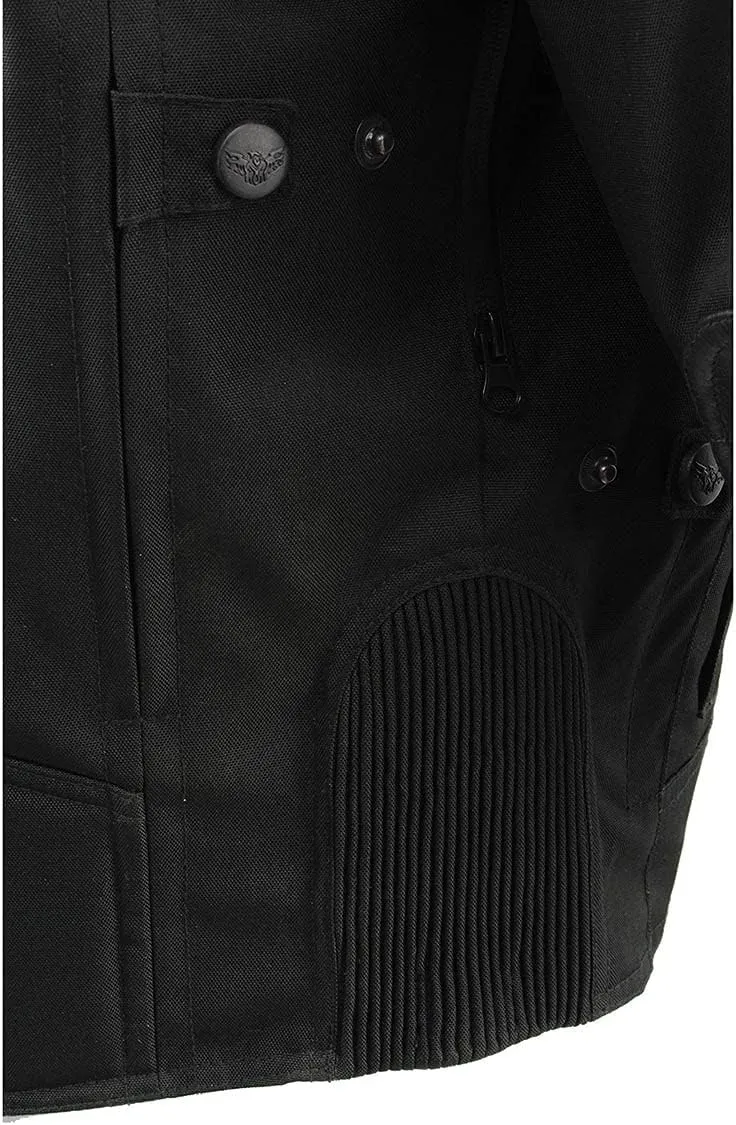 Milwaukee Leather MPM1751 Burnt Orange Leather and Textile Armored Motorcycle Jacket for Men - All Season