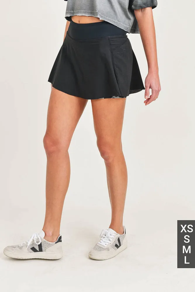 Mono B Jungle Camo Perforated Tennis Skort