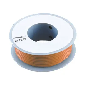 Orange 24 Gauge Stranded Wire, 25' Spool