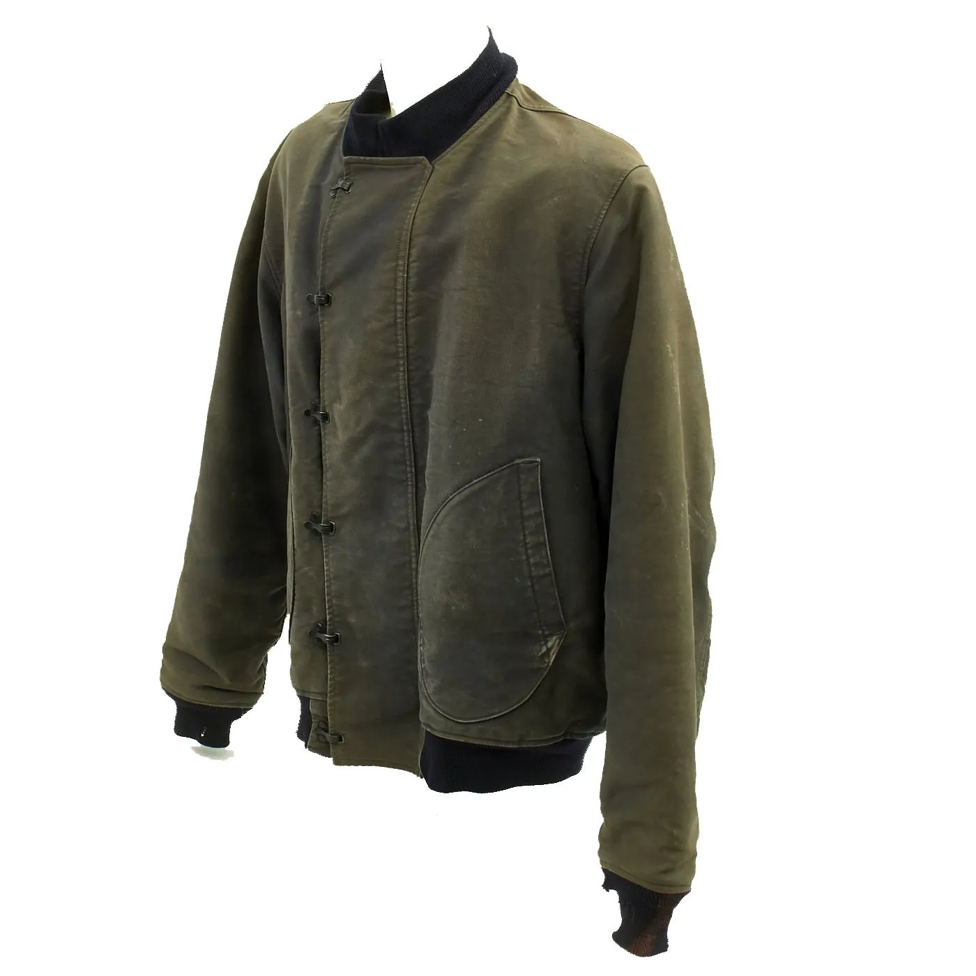 Original U.S. Navy WWII USN Hook Front Blue Deck Jacket - Circa 1943