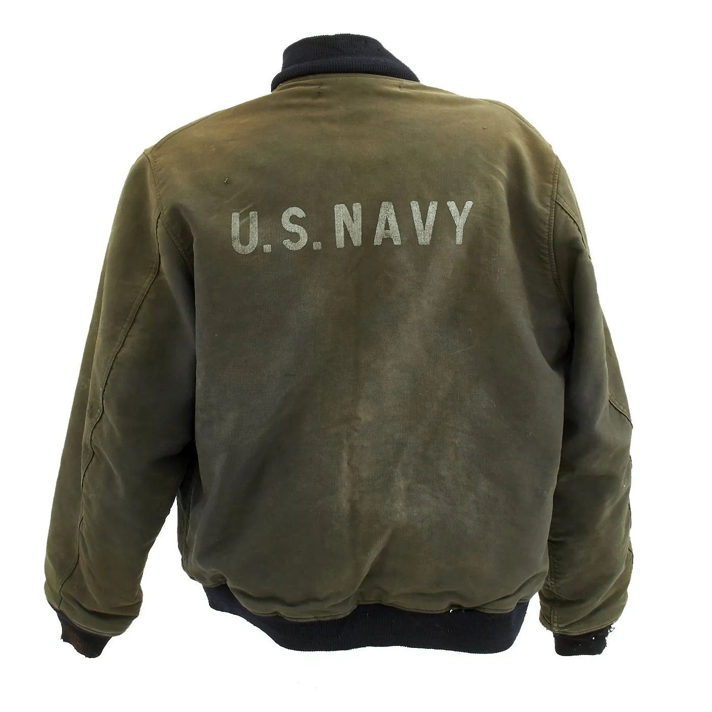 Original U.S. Navy WWII USN Hook Front Blue Deck Jacket - Circa 1943