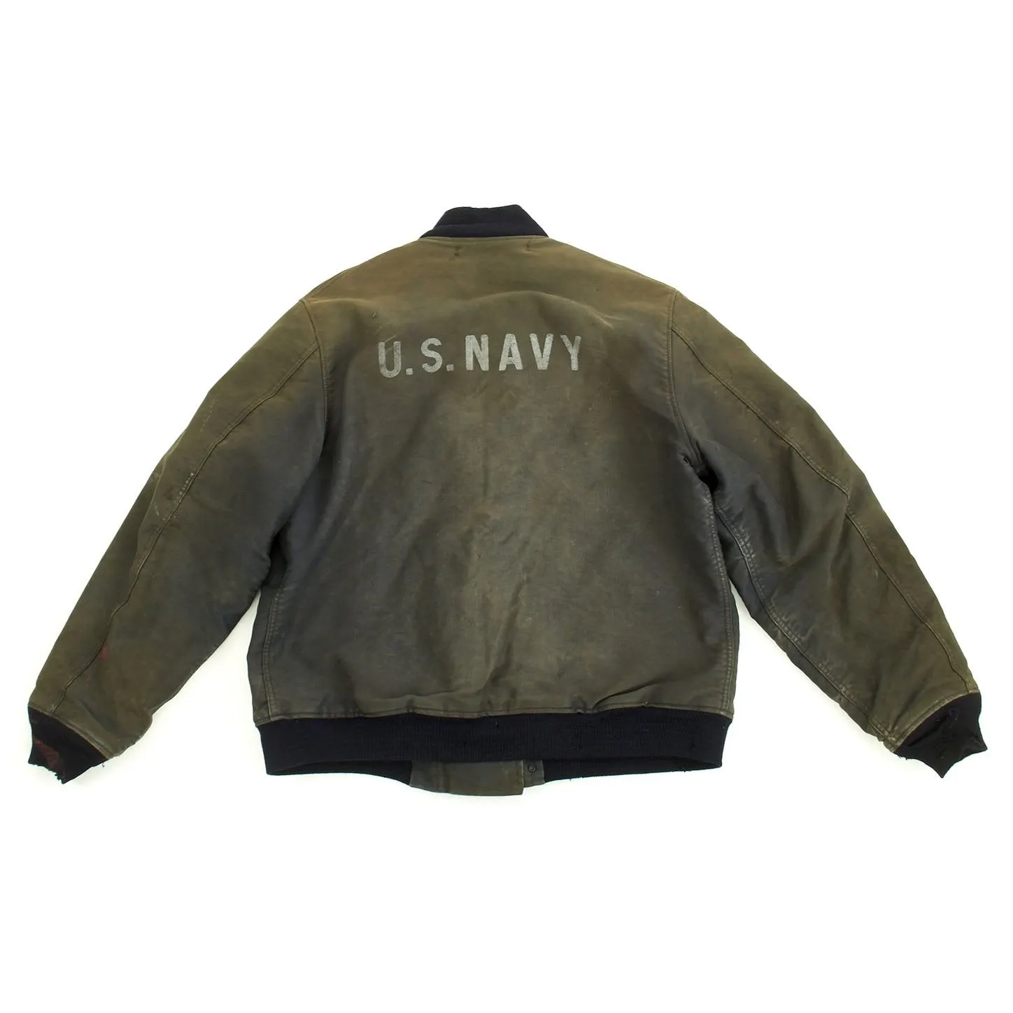 Original U.S. Navy WWII USN Hook Front Blue Deck Jacket - Circa 1943