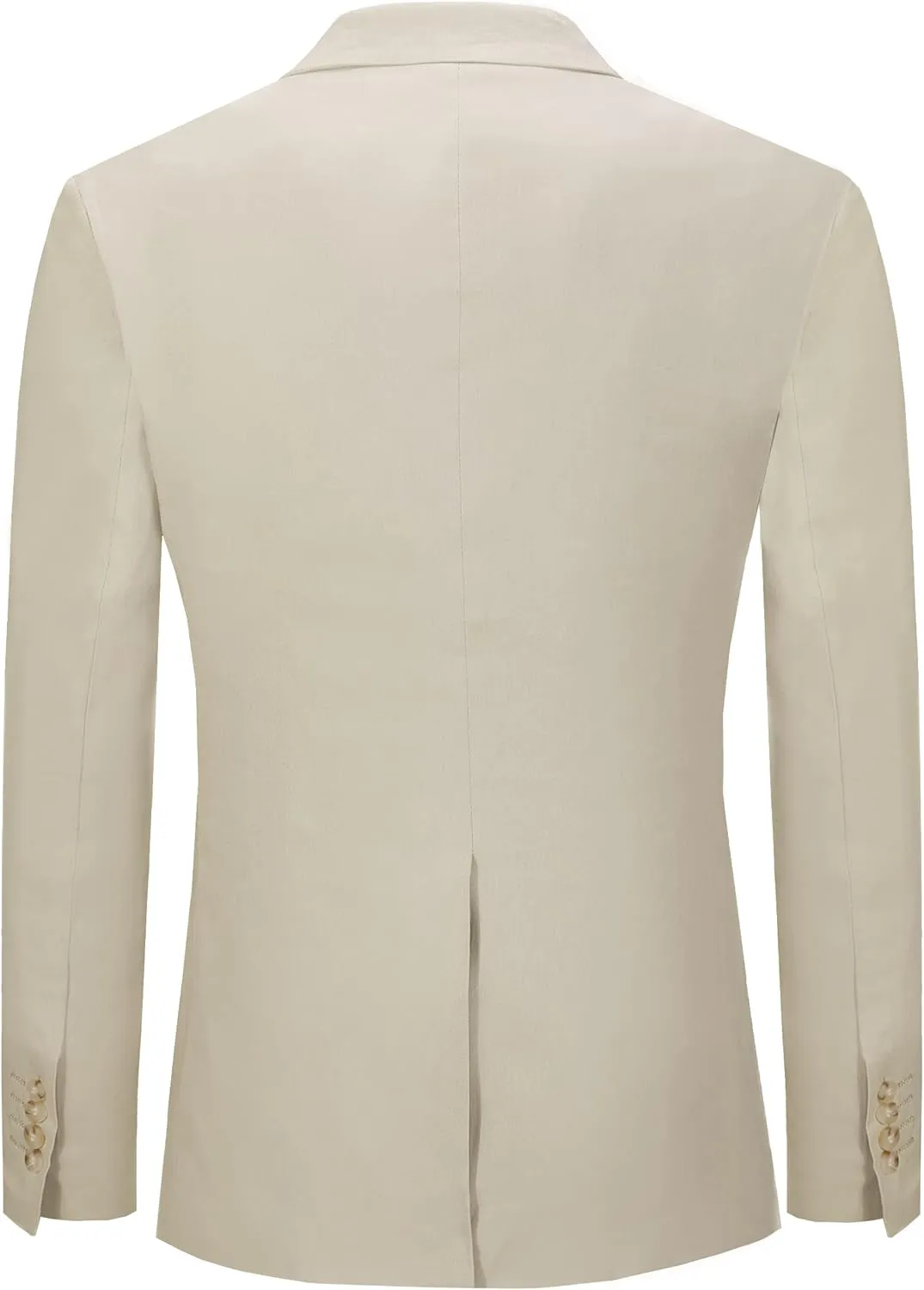 RONGKAI Mens Casual Linen Blazer Sports Coats Jacket for Men Slim Fit Two Button Lightweight Suit