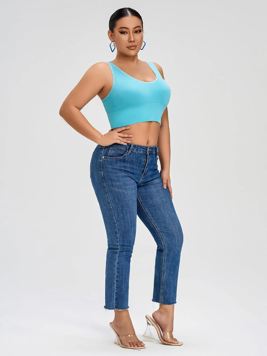 Sleeveless Mock Neck Tops for Women Turtleneck Ribbed Knit Slim Fitted Basic Casual Summer Top Shirts