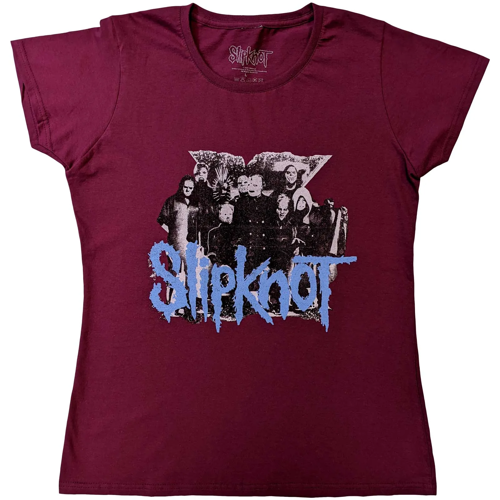 Slipknot Ladies T-Shirt: Goat Logo Demon (Back Print)