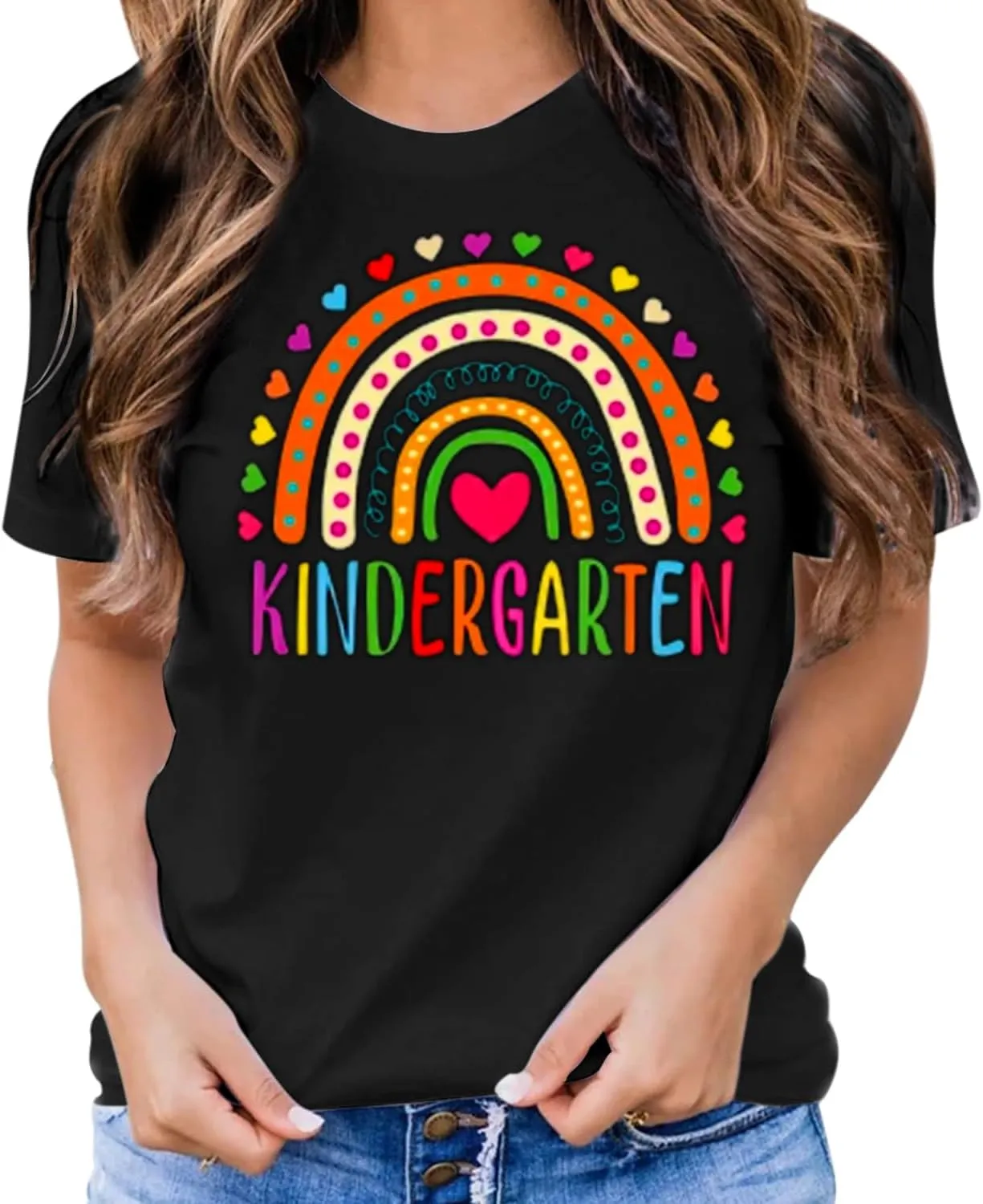 Teacher Life T Shirt for Womens Teach Love Inspire Tshirts Inspirational Teacher Short Sleeve Tees