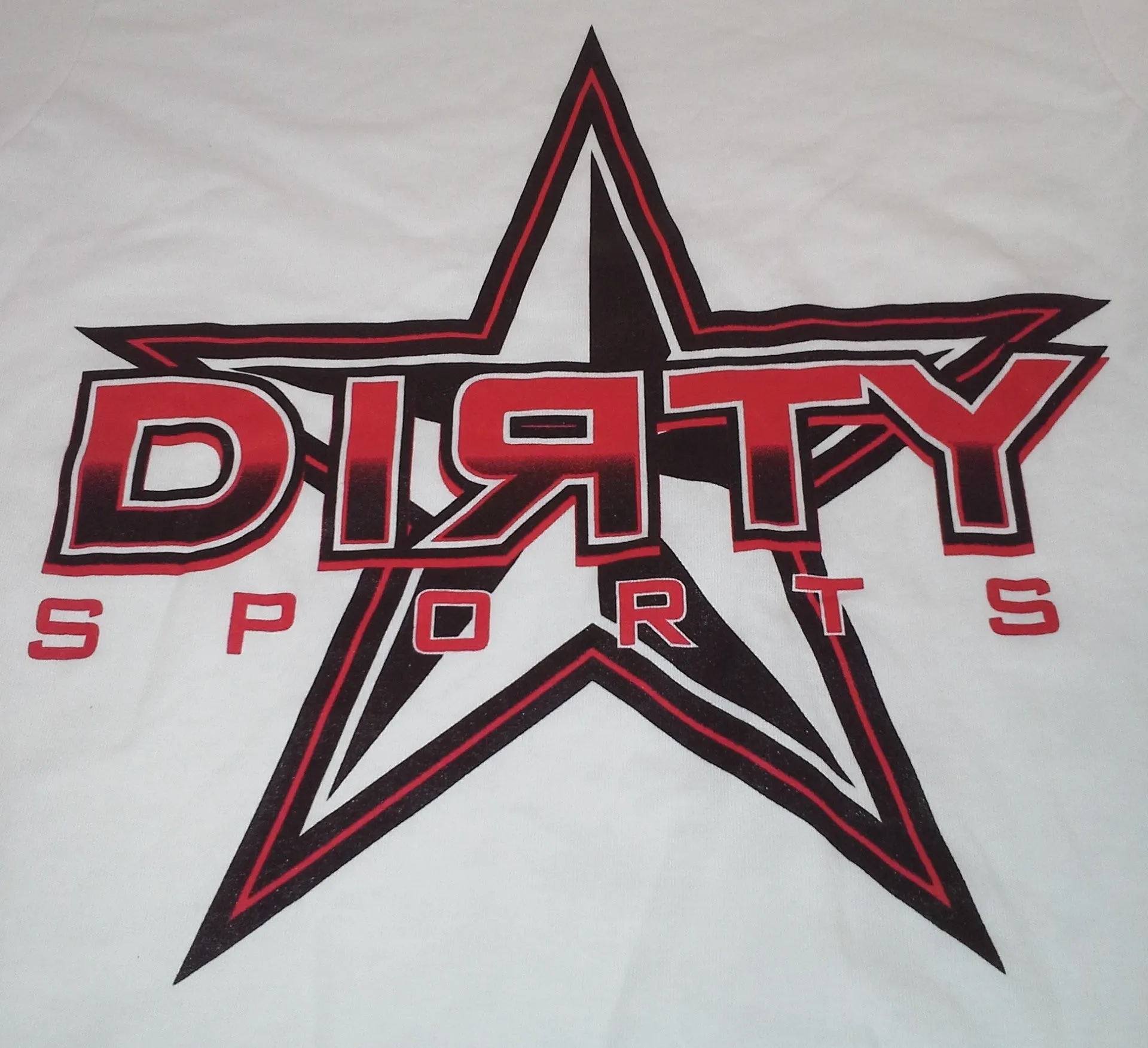White T-Shirt w/Red Dirty Sports Star