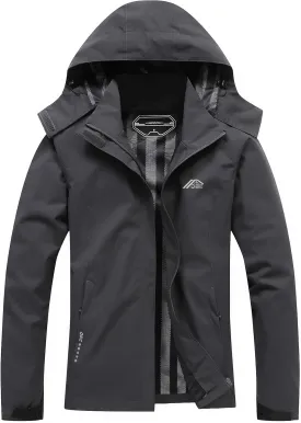 Women's Waterproof Raincoat Lightweight Rain Jacket Detachable Hood Travel Outdoor