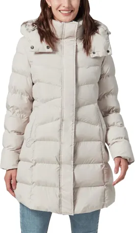 Women's Winter Warm Long Puffer Jacket Detachable Hood Quilted Thicken Coats