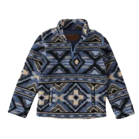 Wrangler Kid's Sherpa Zip Pullover China Blue Jacket
