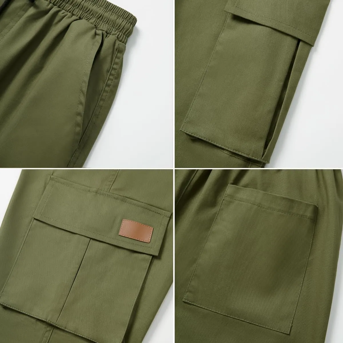 WZIKAI Mens Cargo Pants Casual Joggers Hiking Pants Loose Straight Athletic Workout Sweatpants with Pockets