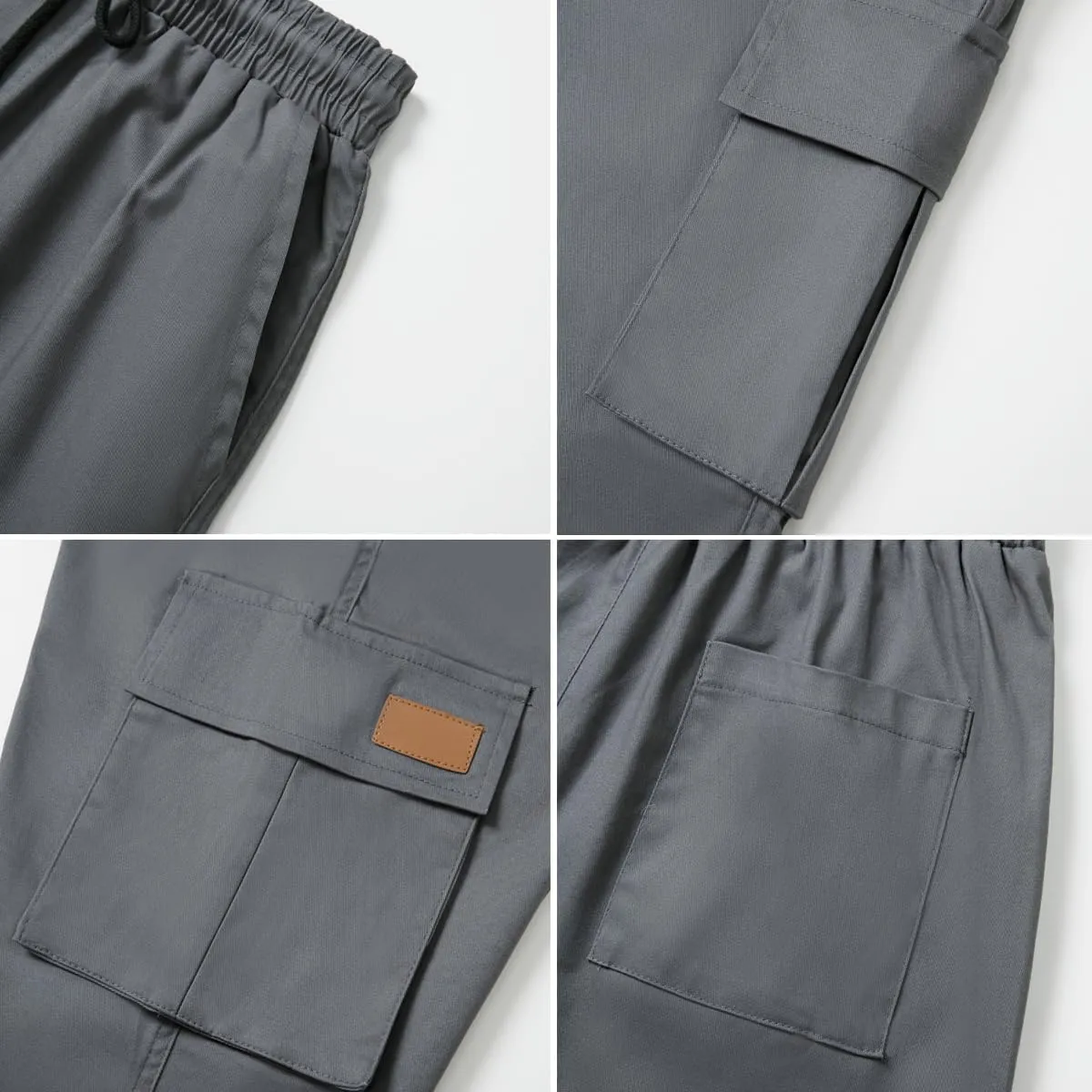WZIKAI Mens Cargo Pants Casual Joggers Hiking Pants Loose Straight Athletic Workout Sweatpants with Pockets